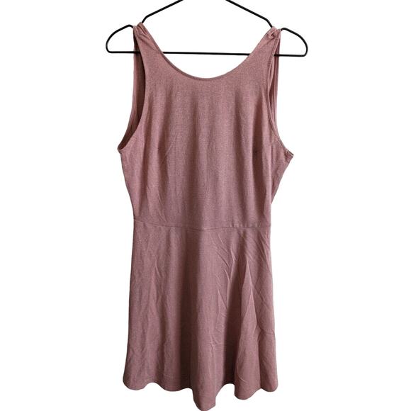 Divided by H&M Womens Sz 12 Knee Length Dress Blush Pink Metallic Party - Picture 1 of 4